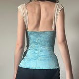 Boogzel Apparel Baroque Style Satin Bustier Top, view 3