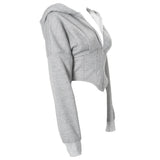 Boogzel Apparel Basic Corset Detail Zip Up Hoodie, view 2