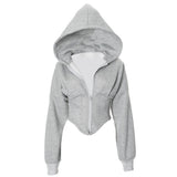Boogzel Apparel Basic Corset Detail Zip Up Hoodie, view 6