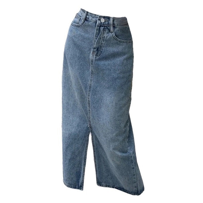 Boogzel Apparel Basic Things Split Denim Skirt
