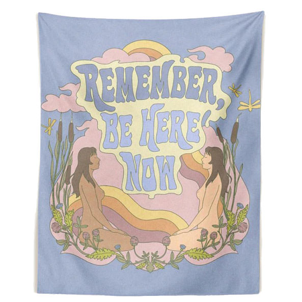 Boogzel Apparel Be Here Now Indie Room Tapestry