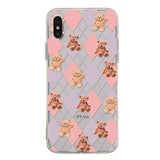 Boogzel Apparel Bear Argyle Pattern iPhone Case, view 2