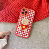 Boogzel Apparel Bear Embroidered iPhone Case, view 3