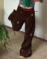 Boogzel Apparel Bear Embroidery Cord Pants, view 3