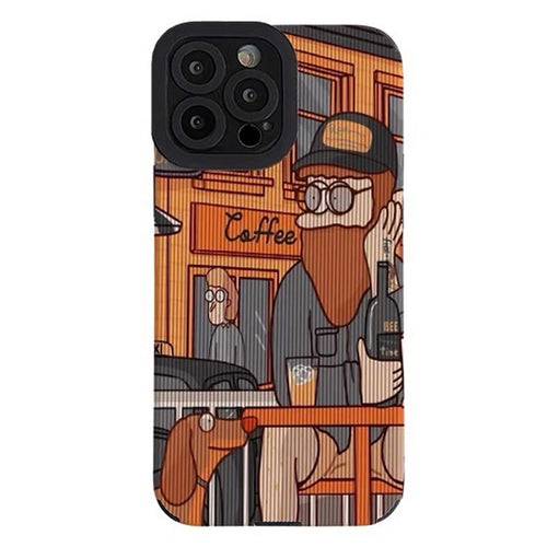 Boogzel Apparel Bearded Man With Dog IPhone Case