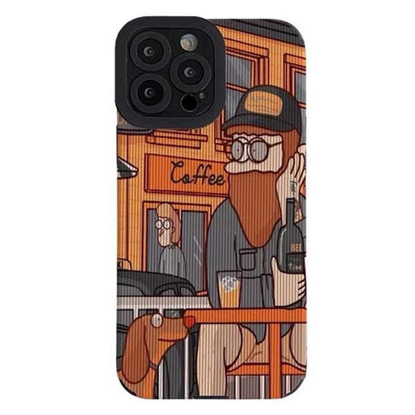 Boogzel Apparel Bearded Man With Dog IPhone Case