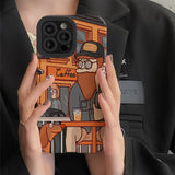 Boogzel Apparel Bearded Man With Dog IPhone Case, view 5