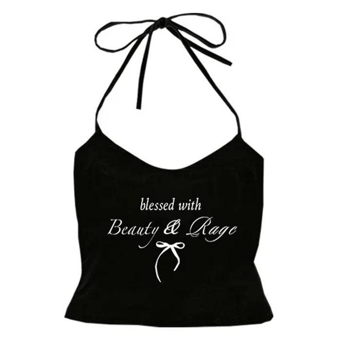 Boogzel Apparel Beauty & Rage Y2K Halter Top