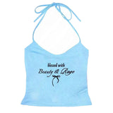 Boogzel Apparel Beauty & Rage Y2K Halter Top, view 2