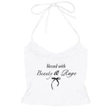 Boogzel Apparel Beauty & Rage Y2K Halter Top, view 3
