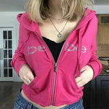 Boogzel Apparel Bebe Pink Zip Up Hoodie, view 2