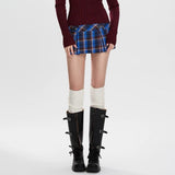 Boogzel Apparel Best In Class Plaid Mini Skirt in Blue, view 5