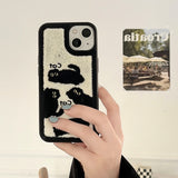 Boogzel Apparel Black Cat Embroidered iPhone Case, view 2