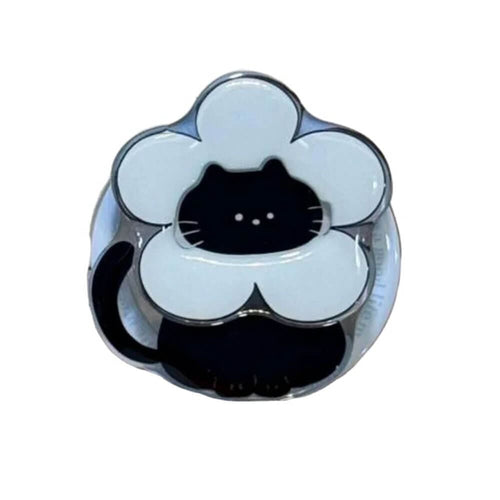 Boogzel Apparel Black Cat Flower Phone Holder