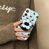Boogzel Apparel Black Cat Flower Phone Holder, view 3