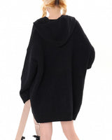 Boogzel Apparel Black Cat Knit Zip Up Hoodie, view 4
