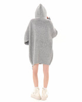 Boogzel Apparel Black Cat Knit Zip Up Hoodie, view 6