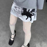 Boogzel Apparel Black Cat Mini Skirt, view 3