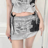 Boogzel Apparel Black Cat Mini Skirt, view 6