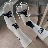 Boogzel Apparel Black Cat Split Toe Tabi Socks, view 2