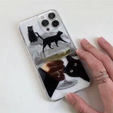 Boogzel Apparel Black Cats iPhone Case, view 3