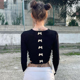 Boogzel Apparel French Maid Cut Out Long Sleeve Top, view 5