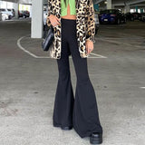 Boogzel Apparel Black Flared Trousers, view 2