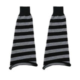 Boogzel Apparel Black & Grey Striped Leg Warmers, view 5