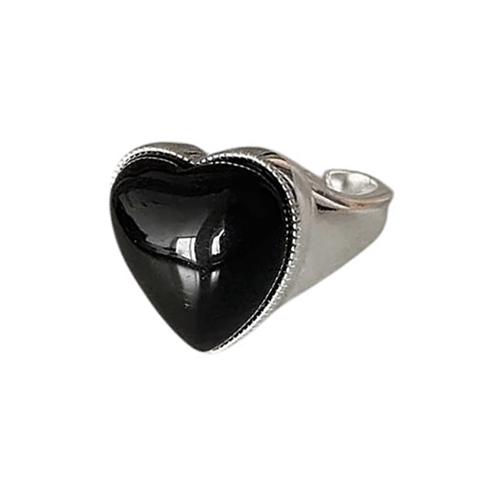 Boogzel Apparel Black Heart Chunky Ring