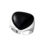 Boogzel Apparel Black Heart Chunky Ring, view 2