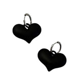 Boogzel Apparel Black Heart Pendant Earrings, view 2