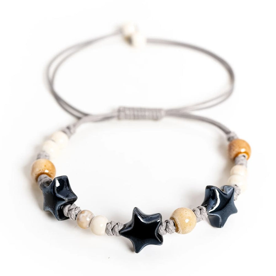 Boogzel Apparel Black Star Beaded Bracelet