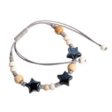 Boogzel Apparel Black Star Beaded Bracelet, view 2
