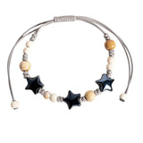 Boogzel Apparel Black Star Beaded Bracelet, view 3