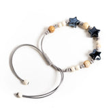Boogzel Apparel Black Star Beaded Bracelet, view 4