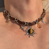 Boogzel Apparel Black Star Charm Choker, view 2