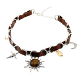 Boogzel Apparel Black Star Charm Choker, view 4