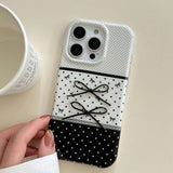 Boogzel Apparel Black & White Coquette iPhone Case, view 2