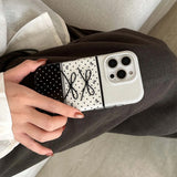 Boogzel Apparel Black & White Coquette iPhone Case, view 3
