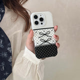 Boogzel Apparel Black & White Coquette iPhone Case, view 4