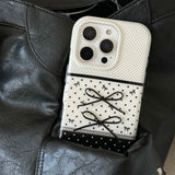 Boogzel Apparel Black & White Coquette iPhone Case, view 5