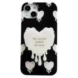 Boogzel Apparel Black & White Heart iPhone Case, view 2