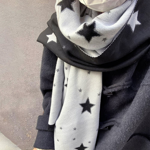 Boogzel Apparel Black & White Star Scarf