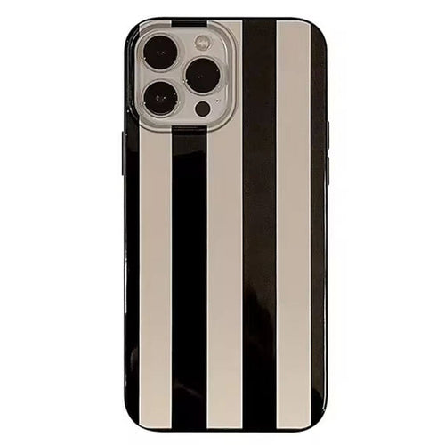 Boogzel Apparel Black & White Striped iPhone Case