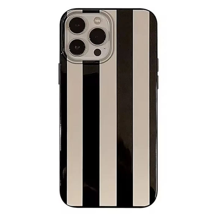 Boogzel Apparel Black & White Striped iPhone Case
