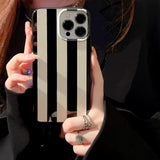 Boogzel Apparel Black & White Striped iPhone Case, view 2