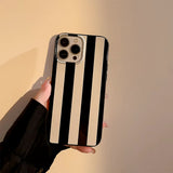 Boogzel Apparel Black & White Striped iPhone Case, view 4