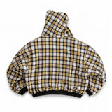 Boogzel Apparel Black & Yellow 90s Plaid Reversible Hoodie, view 2
