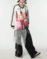 Boogzel Apparel Blokette Aesthetic Cat Long Sleeve, view 3