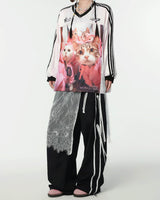 Boogzel Apparel Blokette Aesthetic Cat Long Sleeve, view 5